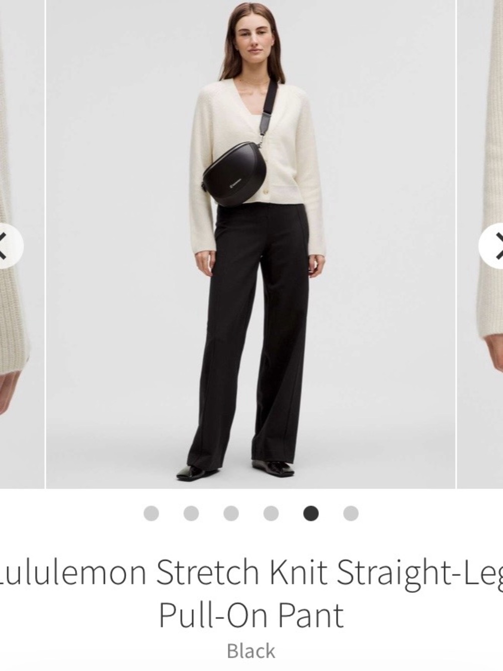 lululemon athletica Black Straight-Leg Stretch Pull-On Pants